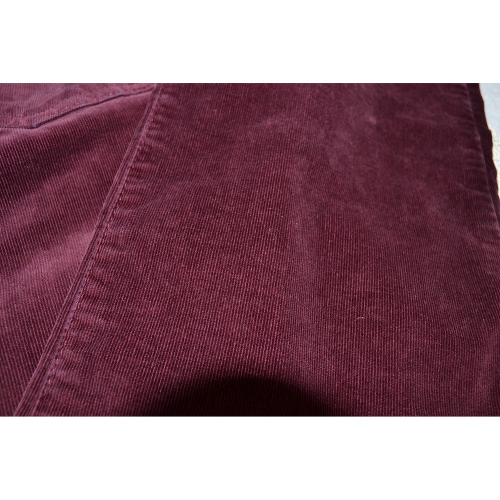 Kut from the Kloth Catherine Boyfriend Corduroy Pants Burgundy Womens 12 Maroon - Picture 4 of 7